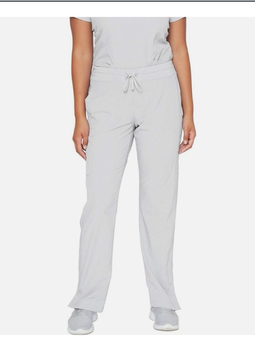 White Barco One Drawstring Waist Scrub Pants